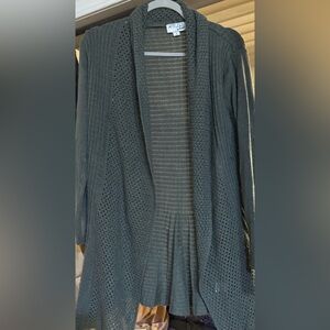 Attitudes by Renee Forest Green Open-Front Cardigan